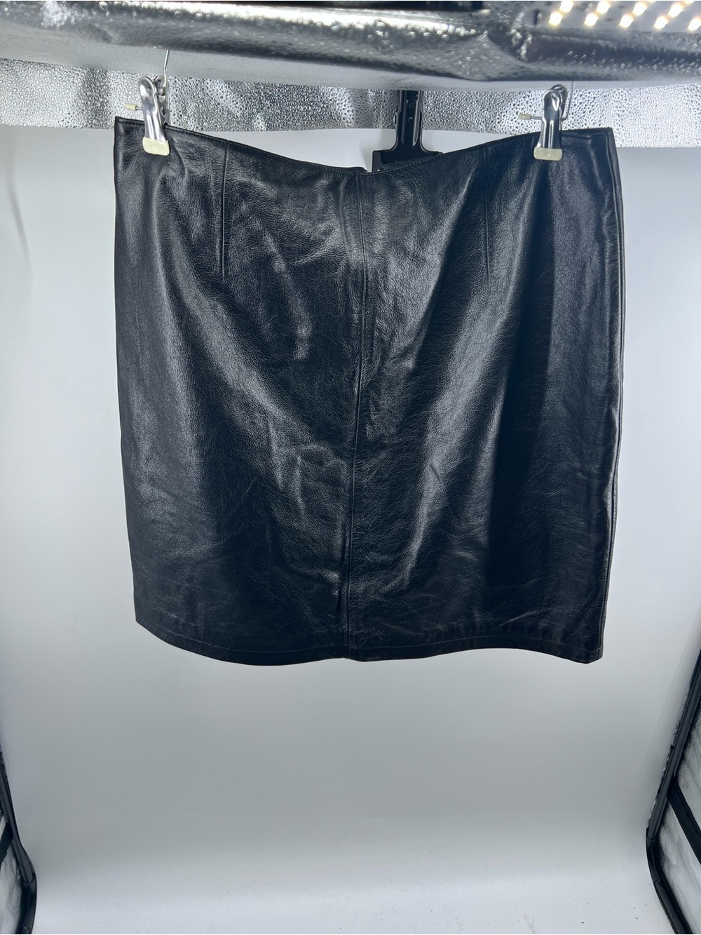 Wilsons Leather Black Faux Leather Mini Skirt